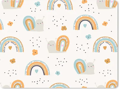 Produktbild von MuchoWow® Mauspad Mousepad Tiere - Muster - Regenbogen - Blumen 40x30 cm - Mousepads - Maus Mat - Pad - Mausunterlage - Anti Rutsch