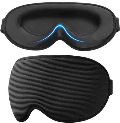 Produktbild von Schlafmaske für Seitenschläfer, 3D-Augenmaske, atmungsaktiv & lichtdicht, elastisch
