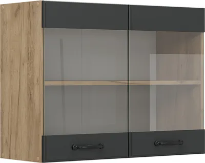 Image de Armoire en verre Vicco R-Line Anthracite campagne 80cm, Model 54150