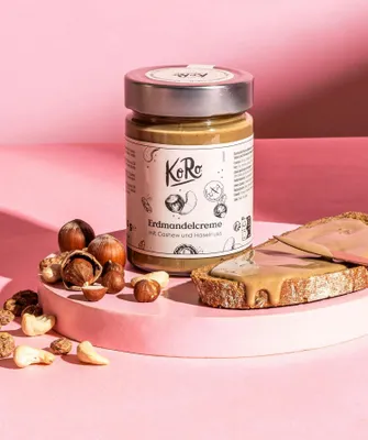 Produktbild von KoRo I Erdmandelcreme mit Cashew und Haselnüssen 350 g