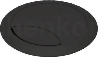 Produktbild von Kabeldurchlass 80 mm für Arbeitsplatte Kunststoff schwarz