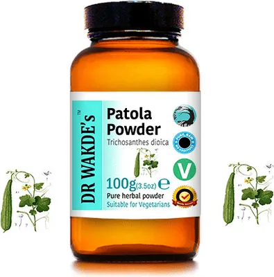 Produktbild von DR WAKDE'S Patola Pulver (Trichosanthes dioica) - 100 g (3,5 Unzen) | Rein, Raw & Getrocknetes Pulver | Ayurveda-Kräuter | Vegan | Nichts hinzugefügt,