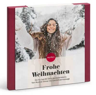 Produktbild von mydays Geschenkbox Zu Weihnachten; Erlebnis verschenken oder selbst erleben; Gutschein für 2 Person(en)