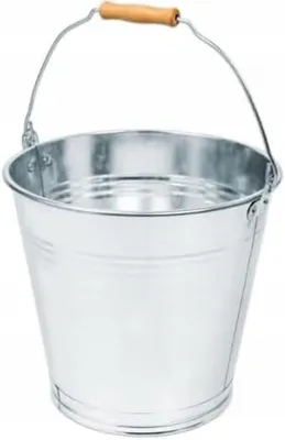 Produktbild von Zinkeimer mit Holzgriff 12l,15l Metalleimer Blecheimer verzinkt Eimer Garteneimer Ascheeimer Wassereimer Silber verschiedene Größen für Bauarbeiten (12l)