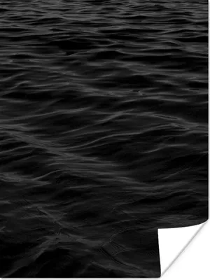 Produktbild von MuchoWow® Poster Wellen - Wasser - Schwarz - Weiß 90x120 cm - Wohnzimmer