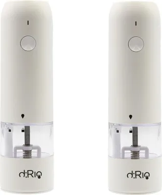 Produktbild von DRIO AKU Elektrische Salz- und Pfeffermühle - weiß 2KS