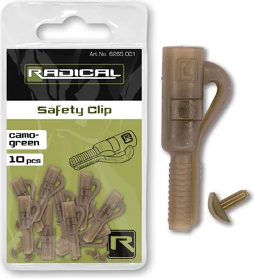 Produktbild von Radical Safety Clip Bleiclip Karpfen Montage camo-green 10 Stück