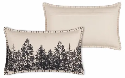 Image de Coussin décoratif LANDRY arbres, 35 x 60 cm