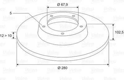 Produktbild von 2x VALEO Bremsscheibe 186713 hinten für OPEL Vivaro A Kastenwagen (X83) 102 5mm