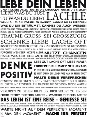 Produktbild von Motivational Mini-Poster Lebe Dein Leben