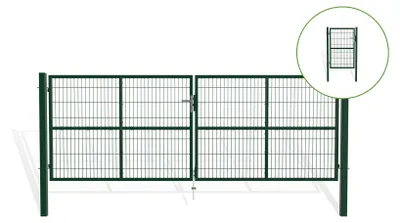 Produktbild von 4 m H.140 cm RAZO-Maschentor + 1 m RAZO H.140 cm grünes Tor