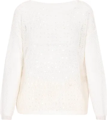 Zdjęcie produktu dla Sweter damski Jeona - kolor kremowy. Rozmiar: M/L