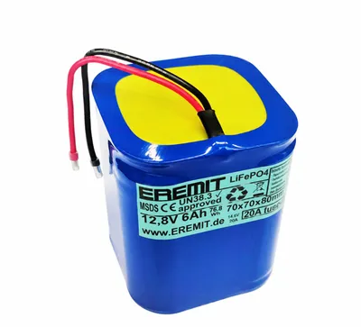 12V 6Ah LiFePO4 mit BMS, Produktansicht