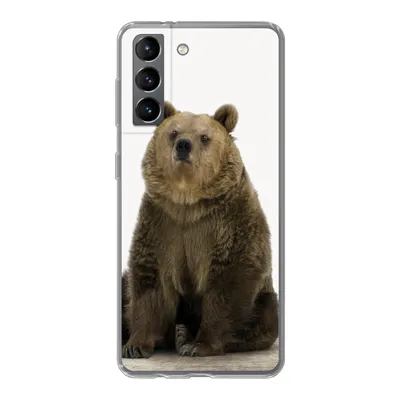 Produktbild von MuchoWow® Handyhülle Schutzhülle Hülle für Samsung Galaxy S21 Braunbär - Tiere - Bär - Niedlich - Jungen - Mädchen Silikon Softcase Handy Hülle - Softcase