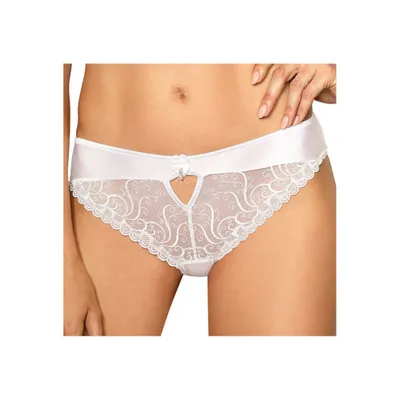 Produktbild von Damen Panty RZ Anuk aus Polyamid-Elasthan-Mix mit Blütenspitze in Weiß, Größe L