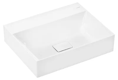 Zdjęcie produktu dla hansgrohe Xelovos E umywalka, bez przelewu, 600x480 mm, SmartClean, polerowana, z wyciąganym odpływem, 61095450