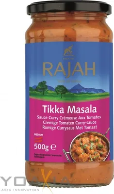 Produktbild von RAJAH Tikka Masala 500g | Cremige Tomaten Currysauce | mittelscharf