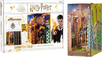 Immagine prodotto di Book Nook - DIY Kit to Build 3D Model Bookend - REVELL - Tiny Adventures - Harry Potter - Quidditch Pitch - LED