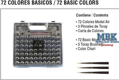 Produktbild von Vallejo MA71170 Model Air Kofferset (72 Farben)