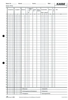 Produktbild von Kassenbuch EDV A4 2x50 Blatt Packung mit 5 Stück