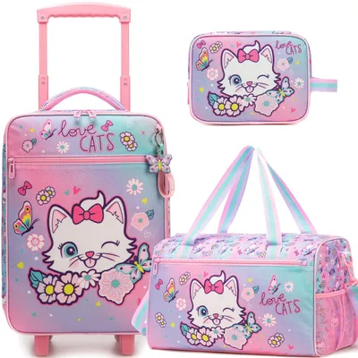 Productafbeelding van 3 Delige Handbagagekoffer Set voor Kinderen met Toilettas