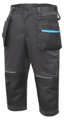 Produktbild von Arbeitshose 3/4 Herren dunkelgrau/grau Gr. M (50) Högert Technik, 60% Polyester/38% Baumwolle, elastisch – WURNITZ Kurzhose Berufsbekleidung