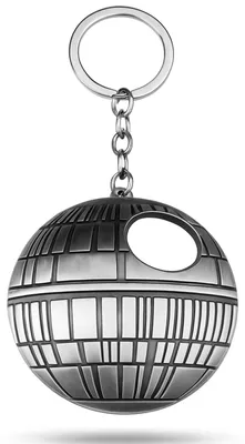 XL Flaschenöffner Schlüsselanhänger Death Star Design Metall Schwarz