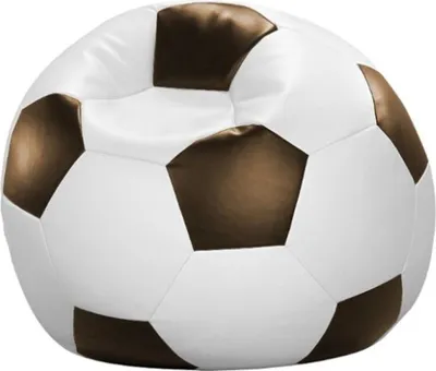 Produktbild von Fußball-Sitzball Kunstleder weiß/braun Ø 90 cm weiß/braun