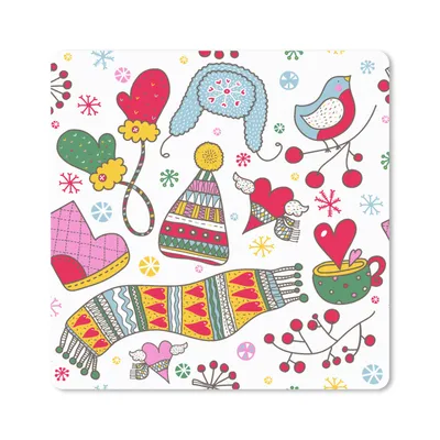 Produktbild von MuchoWow® Mauspad Mousepad Muster - Winter - Weihnachten 30x30 cm - Mousepads - Maus Mat - Pad - Mausunterlage - Gaming