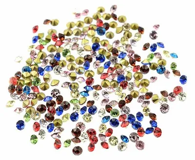 Produktbild von Vintageparts Strasssteine Farbmix Glas rund 2 mm, 100 Stück