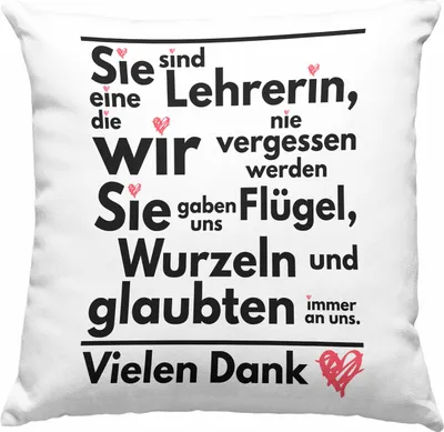 Produktbild von Trendation - Abschiedsgeschenk Lehrerin Deko-Kissen mit Füllung 40x40 Geschenk zum Abschied Klassenlehrerin Beste Lehrerin Geschenkidee Danke (Grün)