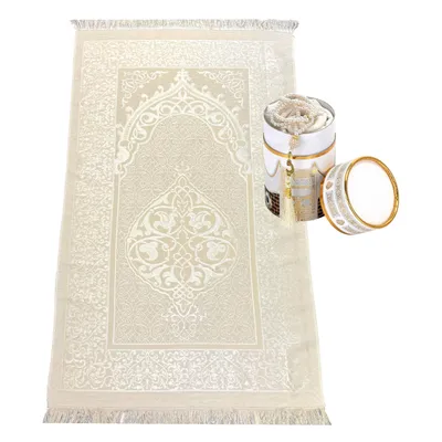 Obrázek produktu pro Modlitební kobereček z taftové tkaniny s dárkovou krabičkou bílý 65 x 110 cm Velikost - 65 x 110 cm