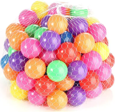 Image de 100 pièces de balles Pit Balls pour enfants (plastique résistant à la pression, grand, 7 cm,  ni BPA), colorées