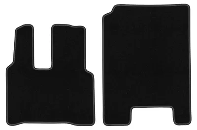 Produktbild von Velours-Fußmatten für Mercedes Actross MP4 2011- (Transporter) – 2-tlg, Schwarz, passgenau – Wielganizator BASIC