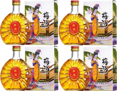 Produktbild von [ 4x 200ml ] China Plum Pflaumenwein aromatisiert alc.10,5% vol.