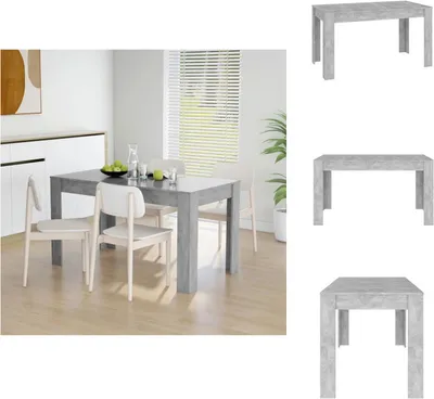 Produktbild von vidaXL Esstisch Betongrau 140x74,5x76 cm Holzwerkstoff -  Esstische