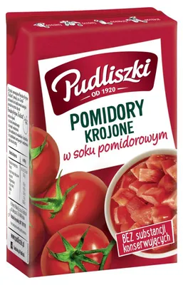 Produktbild von Pudliszki Gehackte Tomaten in Tomatensaft 390 g