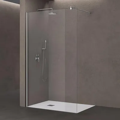 Produktbild von Luxus Duschwand für Dusche Duschabtrennung 100x200cm Walk-In Dusche 10mm ESG-Sicherheitsglas Klarglas inkl. Nanobeschichtung Bremen02K