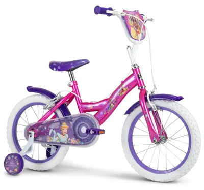 Produktbild von Disney Prinzessinnen Kugellager-Fahrrad für Kinder 16 Zoll – Fahrrad mit Stützrädern
