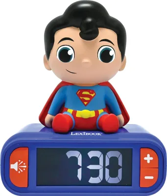 Produktbild von Wecker mit Nachtlicht Superman in 3D