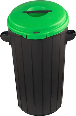Image de Poubelle avec couvercle, 35 L, verte