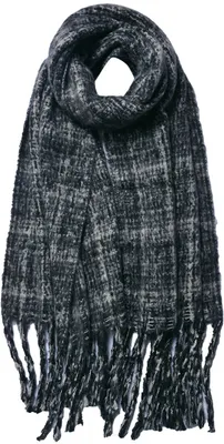 Produktbild von Juleeze JZSC0789G Damen-Schal, gemustert, grau, 40x185 cm