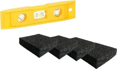 Produktbild von Schwingungsdämpfer für Waschmaschine, Universal Anti Vibrationsdämpfer Gummi Vibration Dämpfer Pads für Waschmaschinen & Trockner Plus Wasserwaage