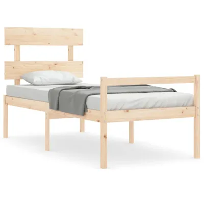 Image de Lit pour personne âgée sans matelas bois massif