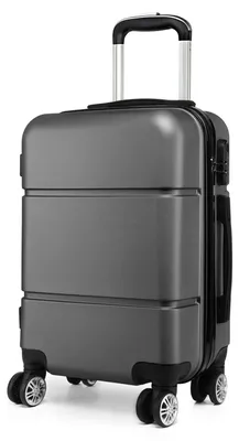 Produktbild von KONO Handgepäck Koffer Klein ABS Hartschale Trolley Leichtgewicht 55cm – Grau