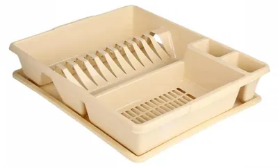 Obrázok produktu pre Odkapávač na riad s odkvapkávačom - BEIGE Bentom