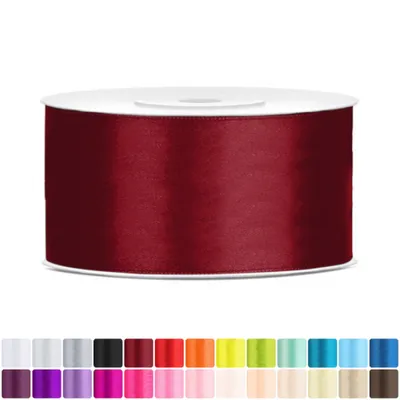 Produktbild von Satinband 38mm Bordeaux - 25 Meter Rolle Geschenk- & Schleifenband