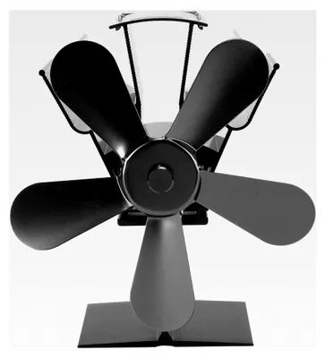 Produktbild von Holzofenventilator mit 5 Flügeln, Wärmebetriebener Ofenventilator, Großer Luftstrom, Kaminventilator, Geräuscharm, Wärmeaktivierter Ventilator