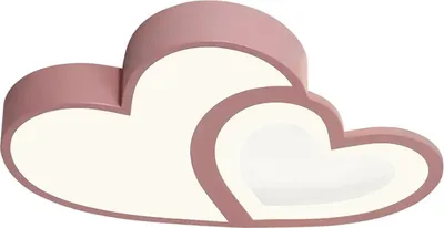 Produktbild von LED Deckenleuchte - Herzförmige Deckenlampe - Dimmbar mit Fernbedienung - 3 Farbtemperaturen - 35 W - 110/220 V - Für Kinderzimmer - Rosa