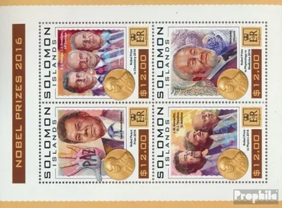 Produktbild von Briefmarken Salomoninseln 2016 Mi 3951-3954 Kleinbogen (kompl. Ausg.) postfrisch Nobelpreise